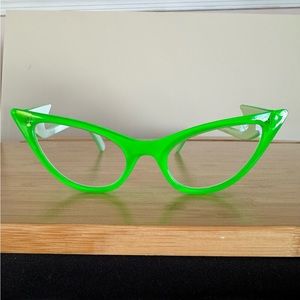 Reading Glasses +1.75 in Neon Green Cateye